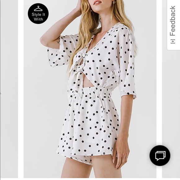 Express Polka Dot Romper - XS - New with tags - Picture 5 of 6